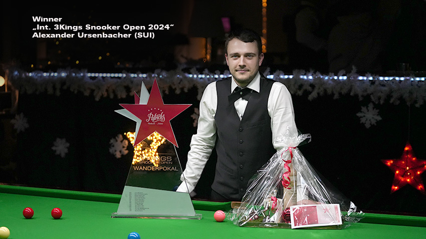Alexander Ursenbacher Wins „Int. 3Kings Snooker Open 2024“ Alexander Ursenbacher Wins „Int. 3Kings Snooker Open 2024“